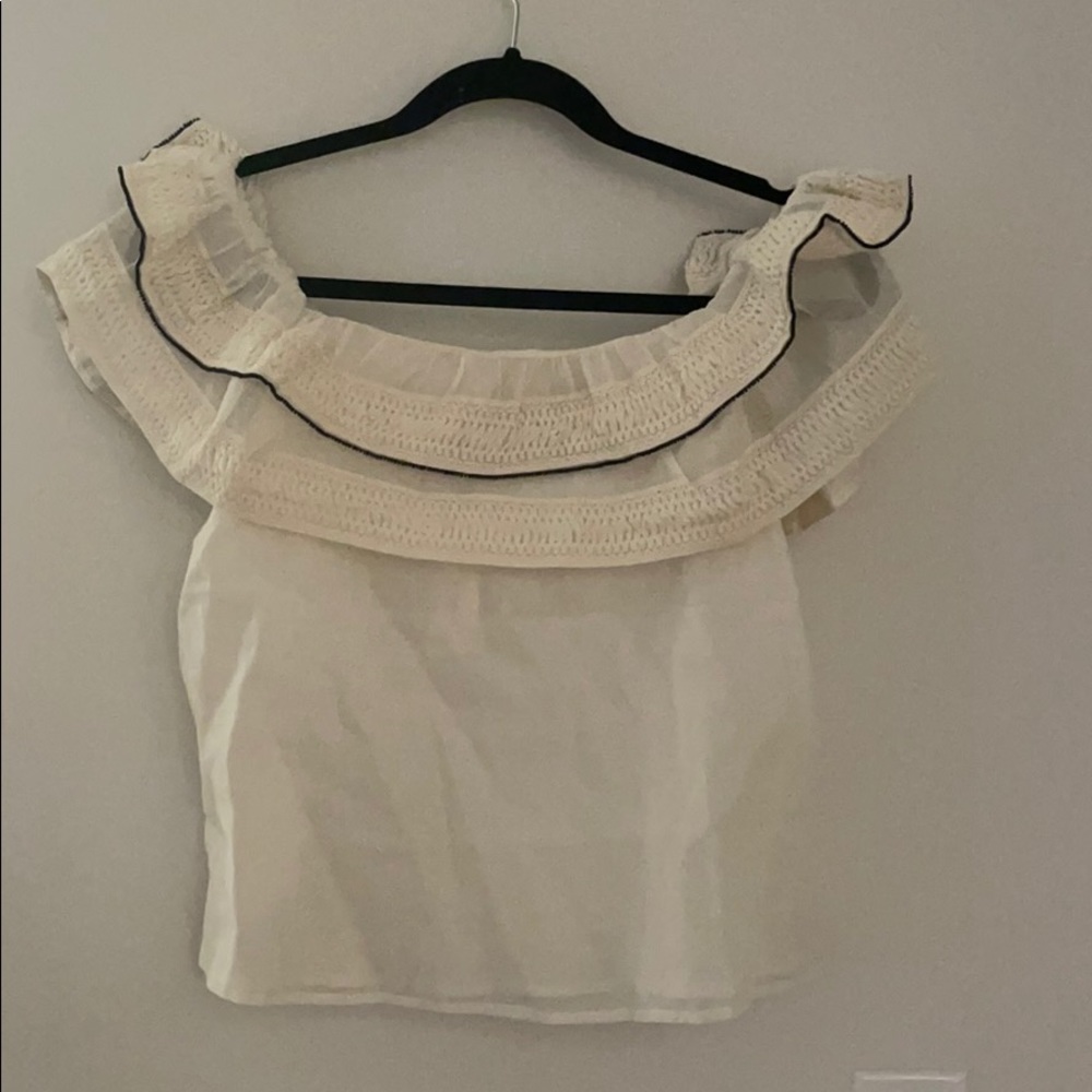 Anthropologie amit Aggarwal Blouse Ivory NWT - Picture 3 of 7